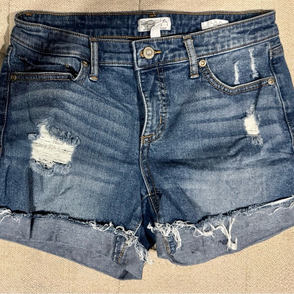sofia by sofia vergara Pants - Sofia by Sofia Vergara Blue Jean Shorts Distressed Denim
